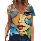 PRINTED V-NECK T-SHIRT 