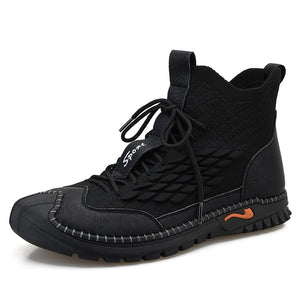 BOTTINES A LACETS FAITES A LA MAIN POUR HOMMES - BOSSOUASHOP