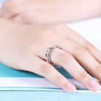 BAGUE ARTISANALE EN DIAMANT CROISÉ