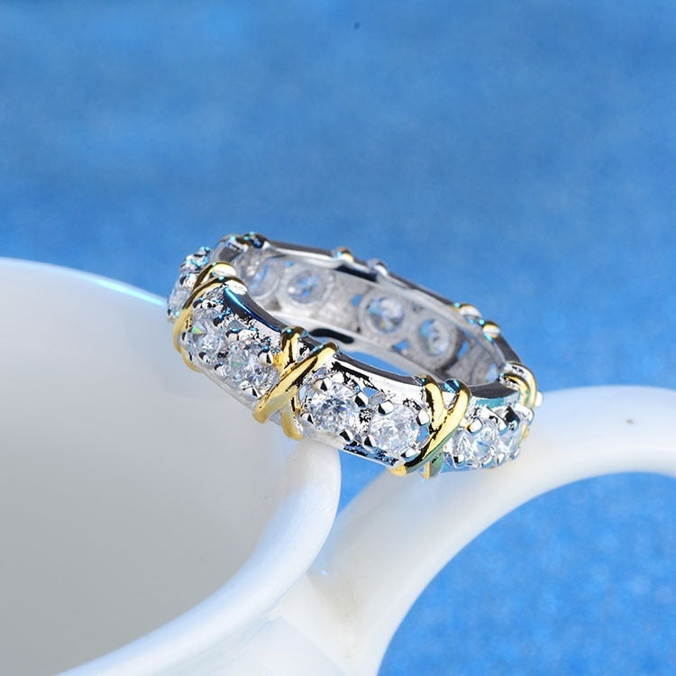 BAGUE ARTISANALE EN DIAMANT CROISÉ