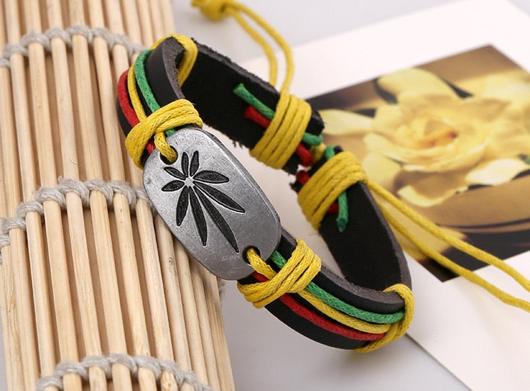 BRACELET EN CUIR TRESSÉ