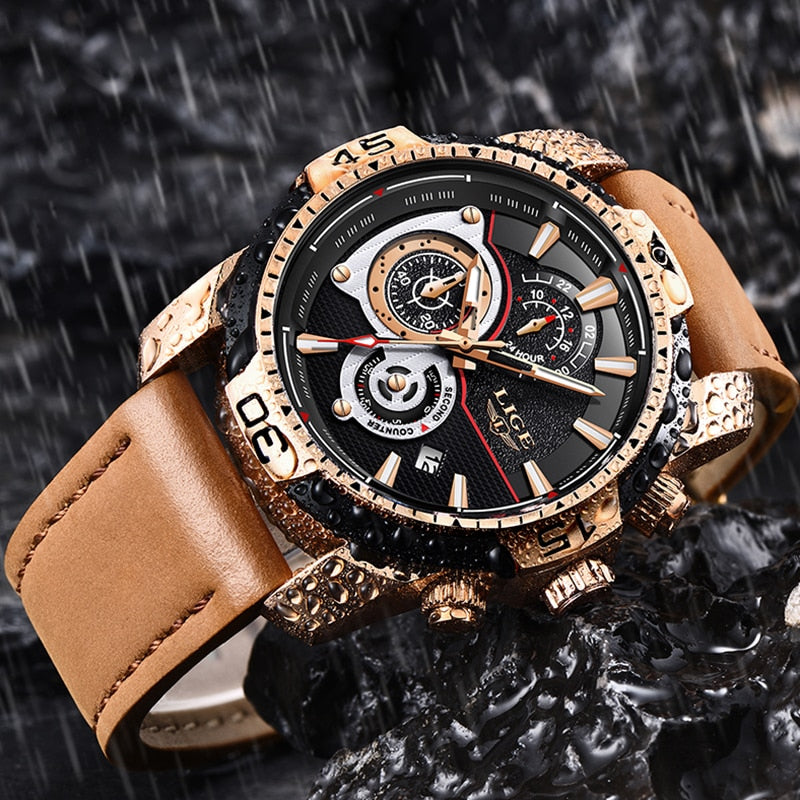 MONTRE TOP MARQUE DE LUXE EN CUIR - BOSSOUASHOP
