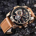 MONTRE TOP MARQUE DE LUXE EN CUIR - BOSSOUASHOP