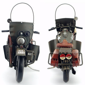 RETRO ANTIQUE MILITARY MOTORCYCLE MODEL 