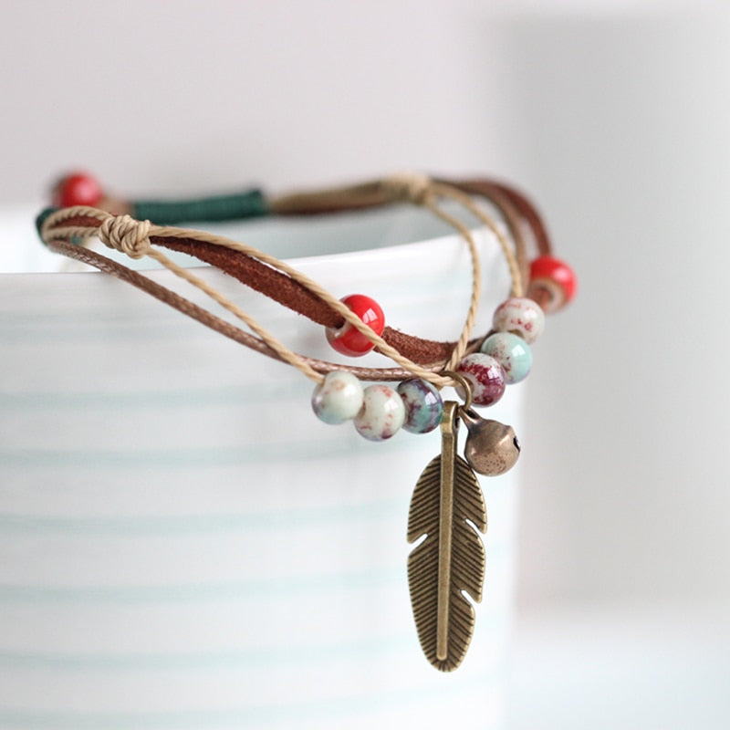BRACELET VINTAGE DE STYLE ETHNIQUE FAIT À LA MAIN