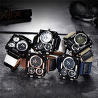 SPORTS QUARTZ WATCH WITH CANVAS STRAP FOR MEN 