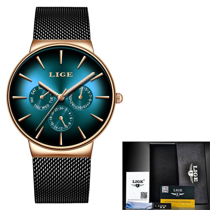 MONTRE À QUARTZ ULTRA-MINCE POUR HOMMES