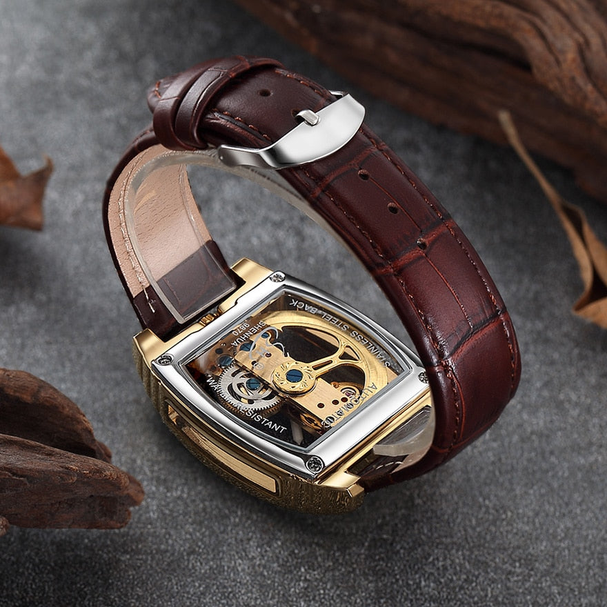 MONTRE MECANIQUE TRANSPARENTE ET AUTOMATIQUE POUR HOMMES - BOSSOUASHOP
