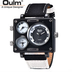 SPORTS QUARTZ WATCH WITH CANVAS STRAP FOR MEN 