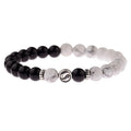 BRACELET RÉTRO EN PIERRE NOIRE ET BLANCHE