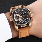 MONTRE TOP MARQUE DE LUXE EN CUIR - BOSSOUASHOP