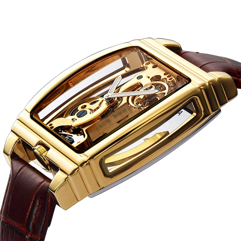 MONTRE MECANIQUE TRANSPARENTE ET AUTOMATIQUE POUR HOMMES - BOSSOUASHOP
