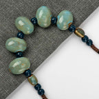PAVE SHAPED CERAMIC PEARL NECKLACE 