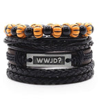 BRACELET EN CUIR 4 PIECES - UNISEXE - BOSSOUASHOP