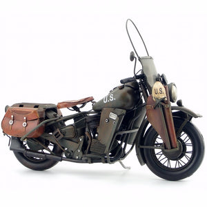 RETRO ANTIQUE MILITARY MOTORCYCLE MODEL 