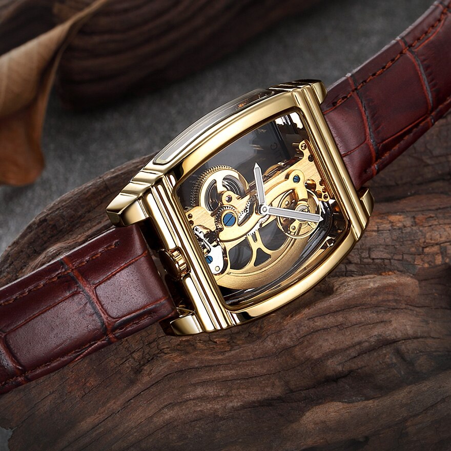 MONTRE MECANIQUE TRANSPARENTE ET AUTOMATIQUE POUR HOMMES - BOSSOUASHOP