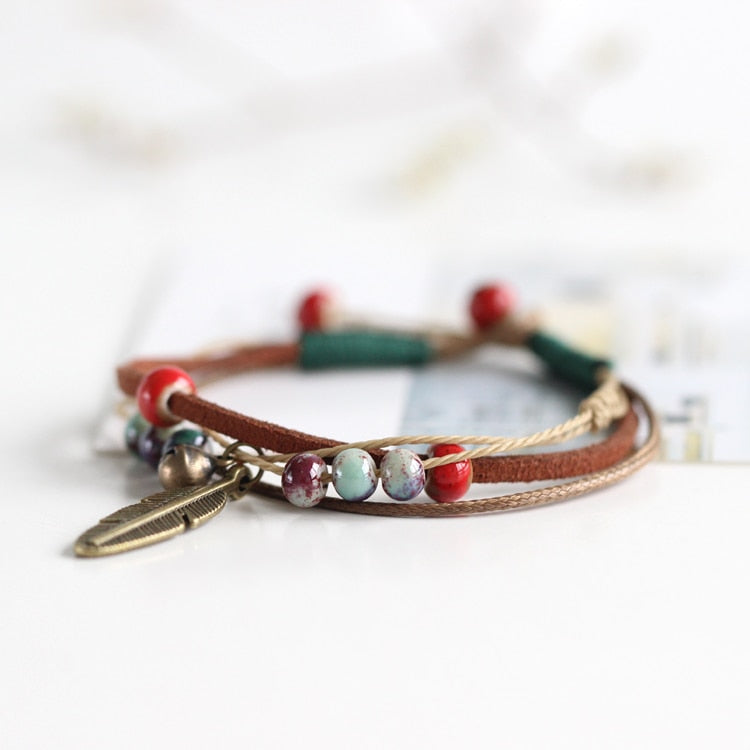 BRACELET VINTAGE DE STYLE ETHNIQUE FAIT À LA MAIN