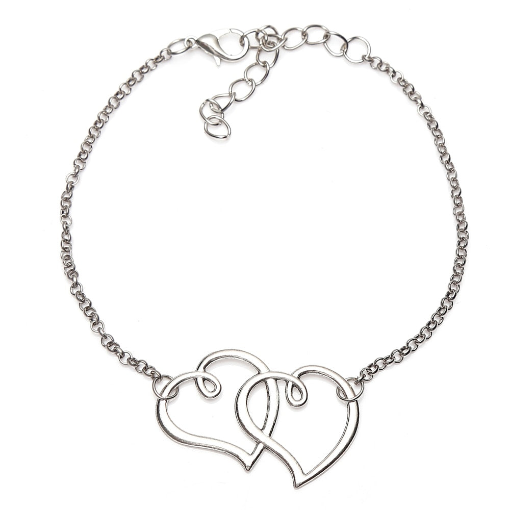GOLD SILVER ANKLE BRACELET 