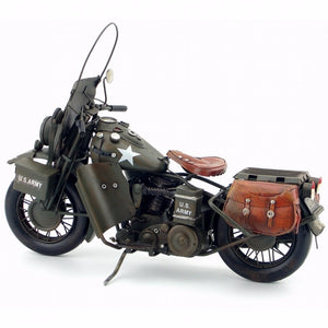 RETRO ANTIQUE MILITARY MOTORCYCLE MODEL 