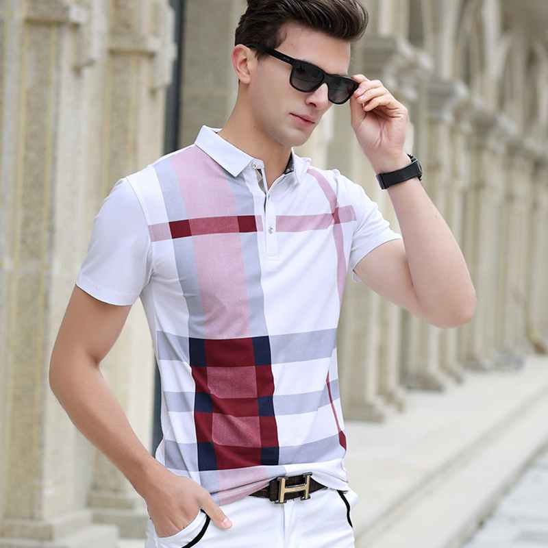 CLASSIC AND CASUAL PLAID POLO SHIRT 