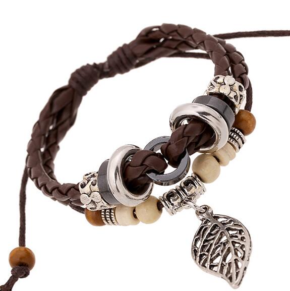 BRACELET EN CUIR TRESSÉ
