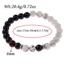 Charger l&#39;image dans la galerie, BRACELET RÉTRO EN PIERRE NOIRE ET BLANCHE
