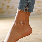 GOLD SILVER ANKLE BRACELET 