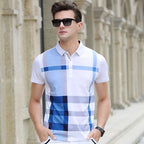 CLASSIC AND CASUAL PLAID POLO SHIRT 