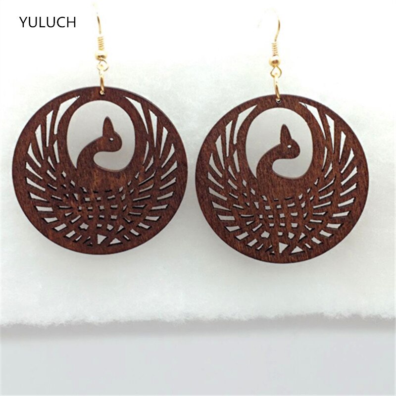 BOUCLES D'OREILLES EN BOIS CREUX
