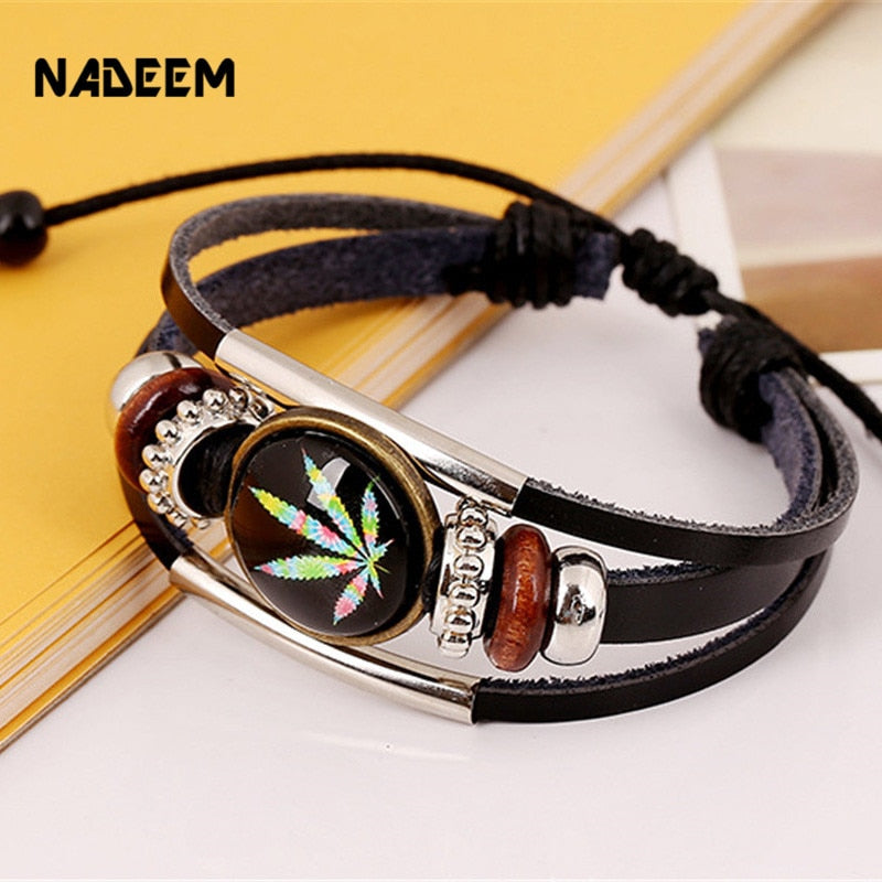 BRACELET EN CUIR TRESSÉ