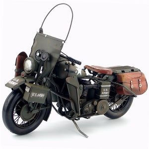 RETRO ANTIQUE MILITARY MOTORCYCLE MODEL 