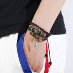 BRACELET EN CUIR TRESSÉ