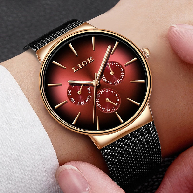 MONTRE À QUARTZ ULTRA-MINCE POUR HOMMES
