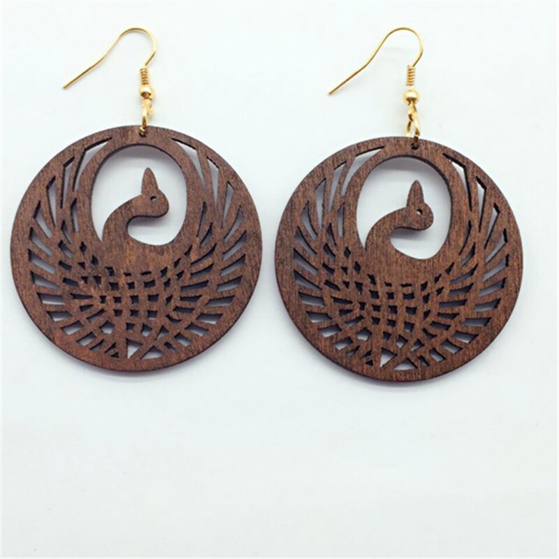 BOUCLES D'OREILLES EN BOIS CREUX
