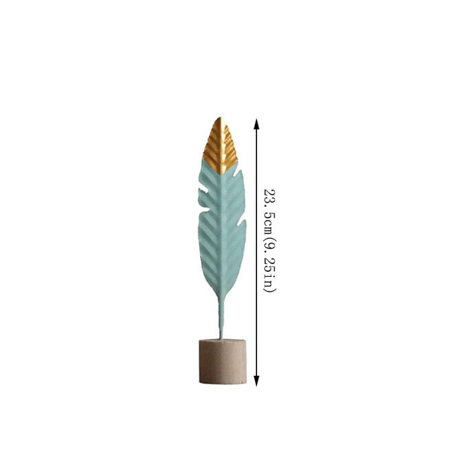 MINIATURE WOODEN FEATHER FIGURINES 