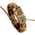HANDMADE LEATHER RETRO HIPPIE BRACELET 