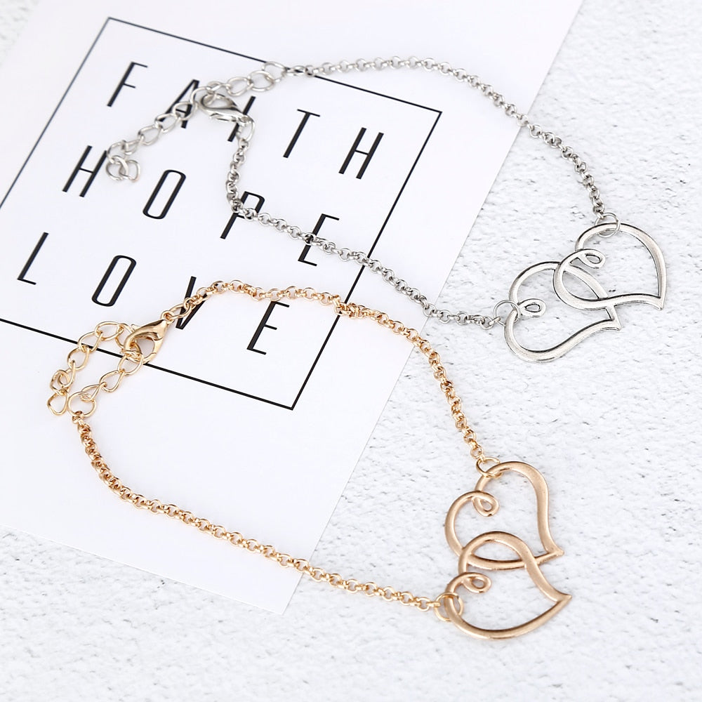 GOLD SILVER ANKLE BRACELET 