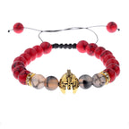 RED TURQUOISE STONE BRACELET 