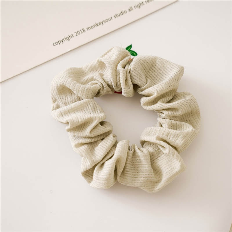 SCRUNCHIE EN SOIE FAIT A LA MAIN - BOSSOUASHOP