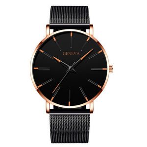 MONTRE MINIMALISTE EN MAILLE D'ACIER INOXYDABLE - BOSSOUASHOP