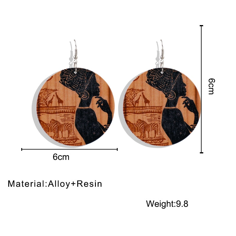 ETHNIC WOODEN EARRINGS