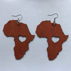 HEART-SHAPED WOODEN EARRINGS 