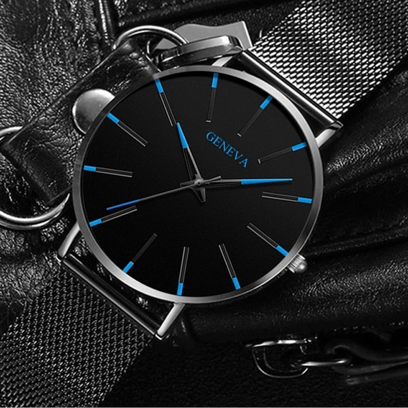 MONTRE MINIMALISTE EN MAILLE D'ACIER INOXYDABLE - BOSSOUASHOP