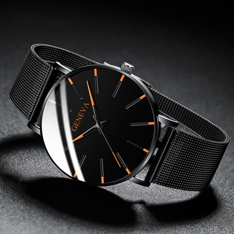 MONTRE MINIMALISTE EN MAILLE D'ACIER INOXYDABLE - BOSSOUASHOP