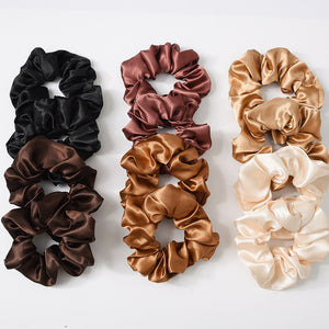 SCRUNCHIE EN SOIE FAIT A LA MAIN - BOSSOUASHOP