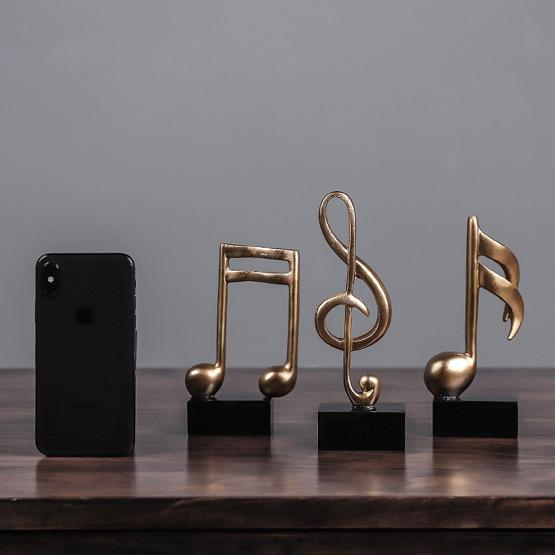 SCULPTURE D'ART EN RÉSINE, NOTE DE MUSIQUE