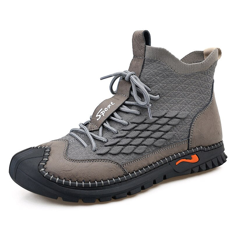 BOTTINES A LACETS FAITES A LA MAIN POUR HOMMES - BOSSOUASHOP