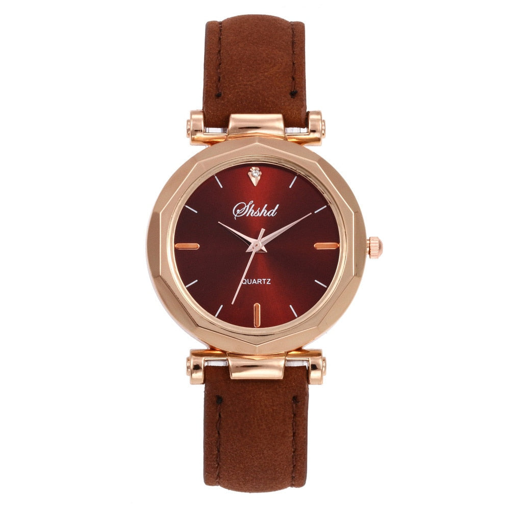 MONTRE-BRACELET EN CUIR ET CRISTAL POUR FEMMES - BOSSOUASHOP