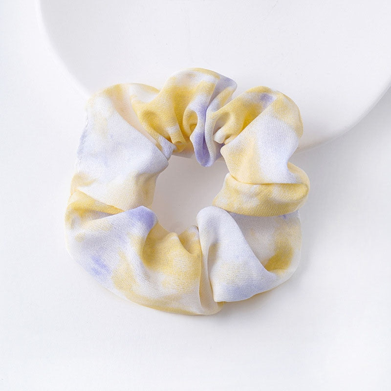 SCRUNCHIE EN SOIE FAIT A LA MAIN - BOSSOUASHOP