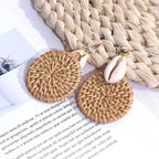 BOUCLES D'OREILLES EN FORME DE COQUILLE NATURELLE
